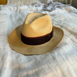 Goorin Bros Wide Brim Toquilla Straw Fedora